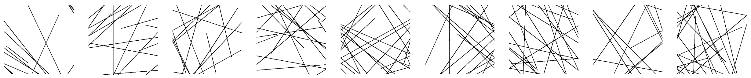 9 squared pieces with lines